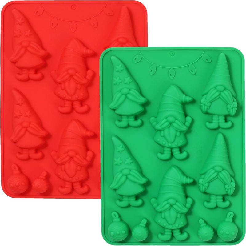 Apiocmy 2 Pack Christmas Silicone Mold for Baking - Christmas Chocolate Candy Molds for Handmade Soap, Chocolate, Jello, Cake Cupcake Decoration, Candy and Candles - Image 1